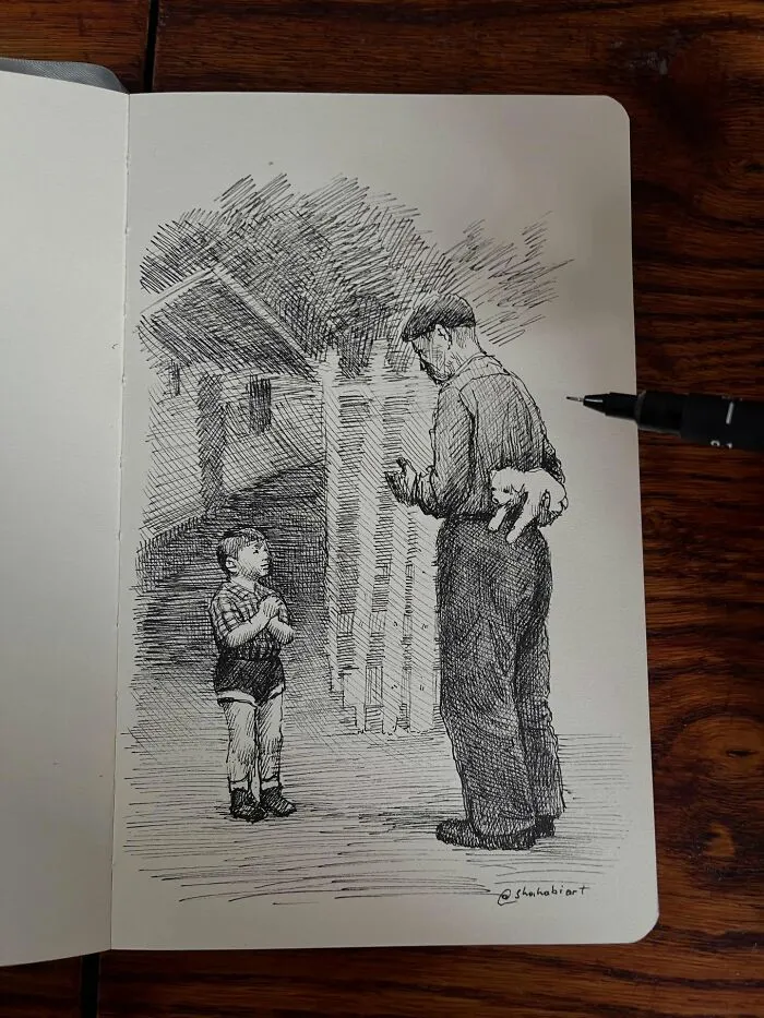 40 Ink Sketches By This Artist That Make A Simple Notebook Feel Like A Window Into Another World