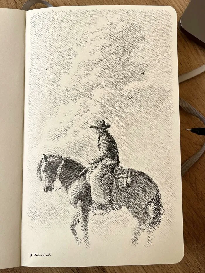 40 Ink Sketches By This Artist That Make A Simple Notebook Feel Like A Window Into Another World