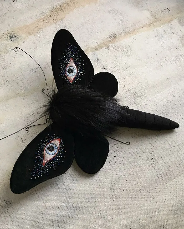 Artist Larysa Bernhardt Uses Old Textiles To Create Stunning Moth Sculptures (34 Pics)