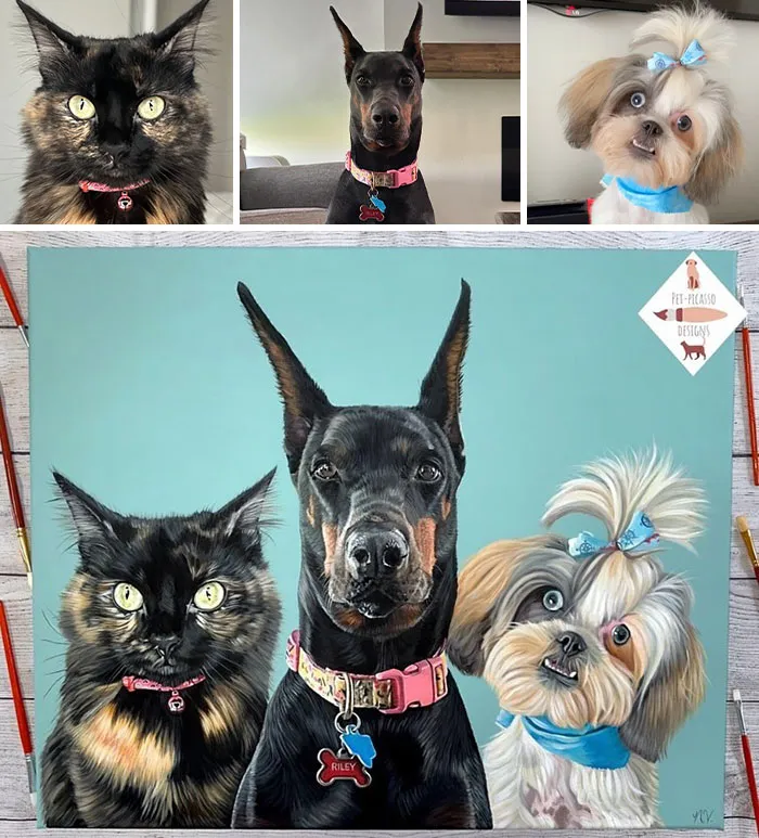 52 Amazingly Detailed Pet Portrait Paintings By This Artist