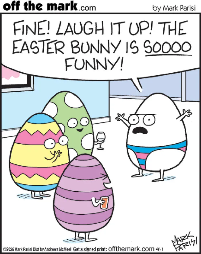 50 Hilarious Easter Comics By Mark Parisi That Reveal Just How Dramatic Eggs Can Be