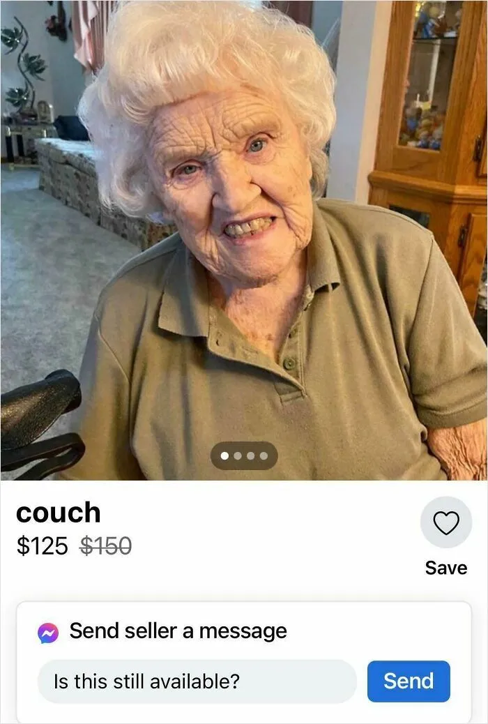 She Had A Few Pictures Of The Actual Couch, Too, But This Was Her Main Picture