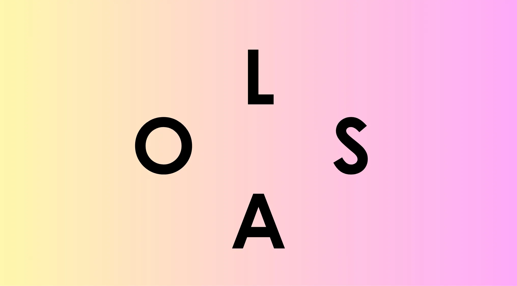 Scrambled letters O, L, S, A on a gradient background in a geography challenge to guess the country name.