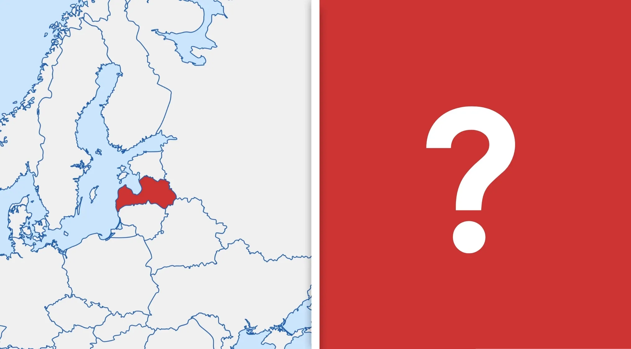 Map highlighting a country in Europe as a geography challenge to guess the country from the visual hint.