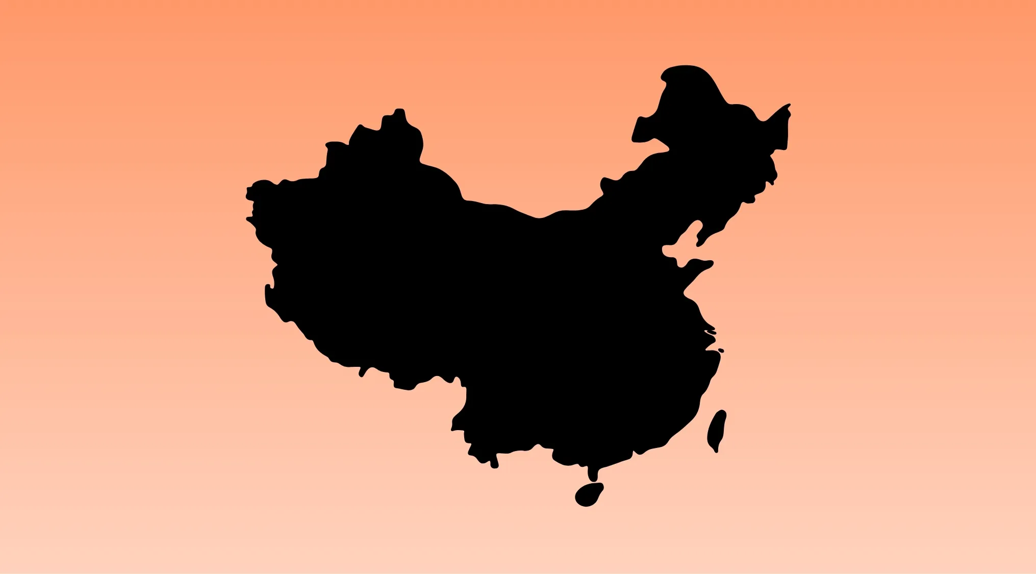 Silhouette of a country outline as a geography challenge visual hint to guess the country by its shape.