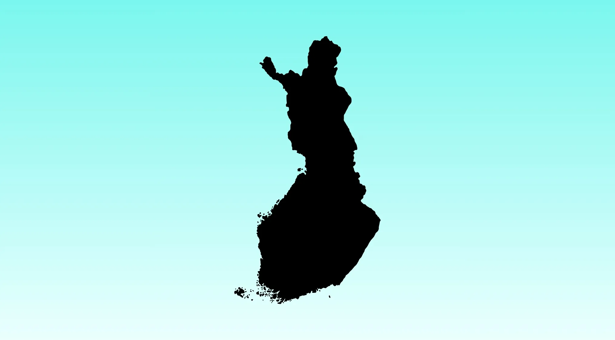 Outline of a country shown as a visual hint for geography challenge to guess the country from the shape of the land.