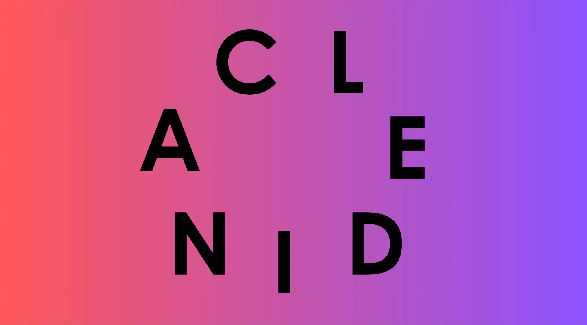 Letters scrambled on a colorful gradient background for a geography challenge to guess the country from the visual hint.
