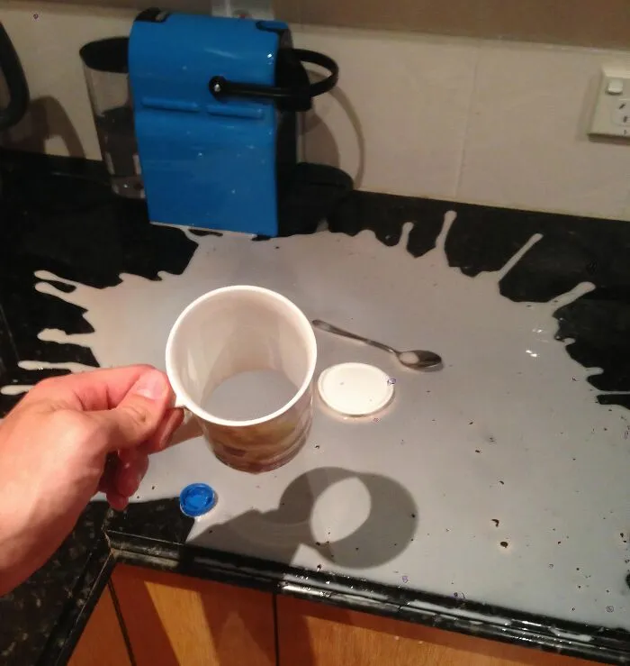 The Bottom Of My Cup Fell Off While Making A Hot Chocolate