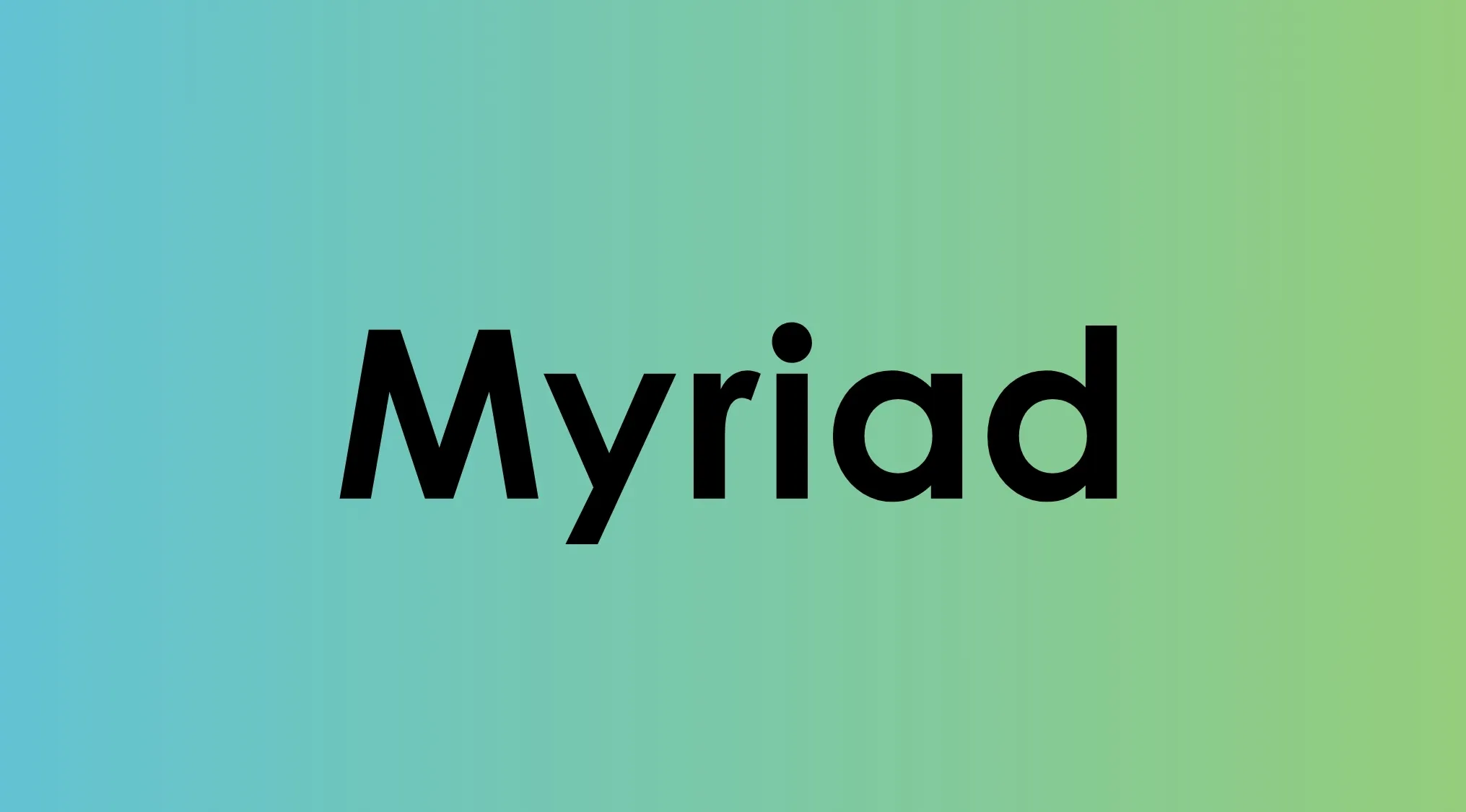 Word Myriad on teal to green gradient background for smart people words vocabulary match game.
