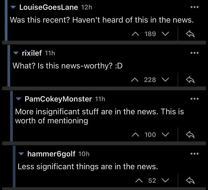 Alt text: Online comments showing doubts and opinions about news, illustrating moments people were sure and wrong.