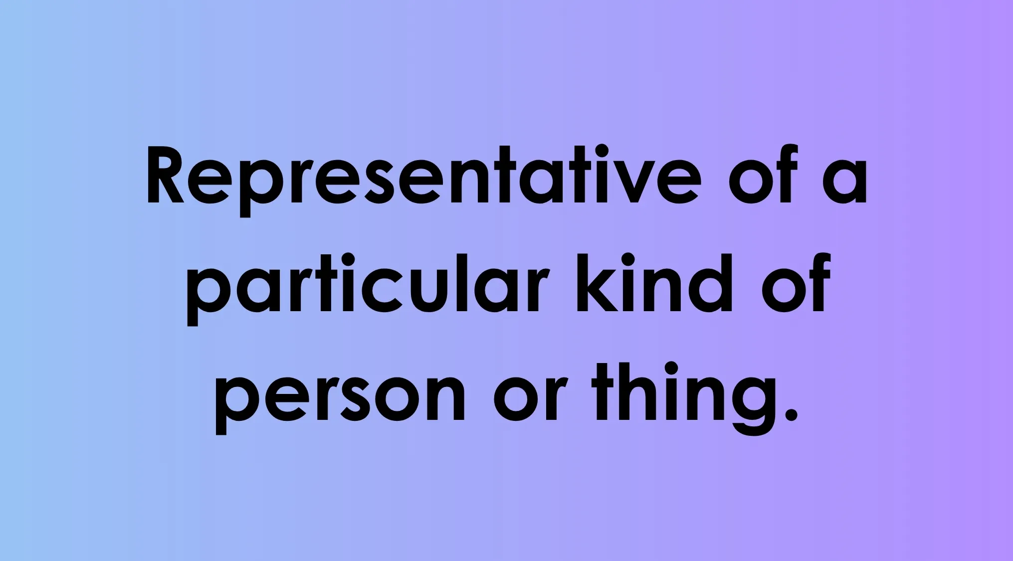 Definition on a gradient blue-purple background, illustrating smart people words with a representative meaning.