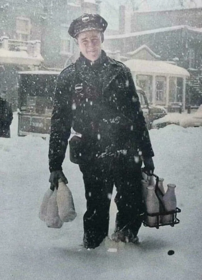 A Milk Delivery Man In 1950