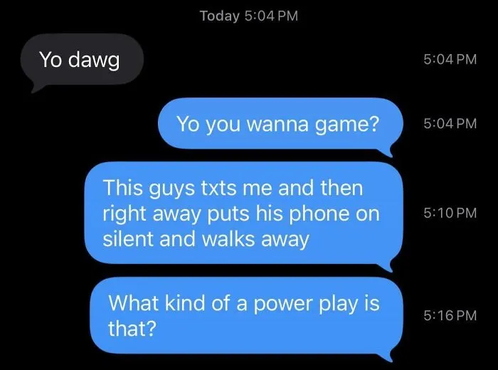 Text message conversation showing someone calling out a friend for ignoring messages as a sign of true colors revealed.
