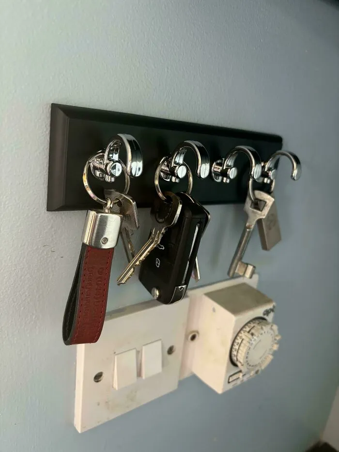 My Roommate Stuck The Key Hook Thingy On Upside Down