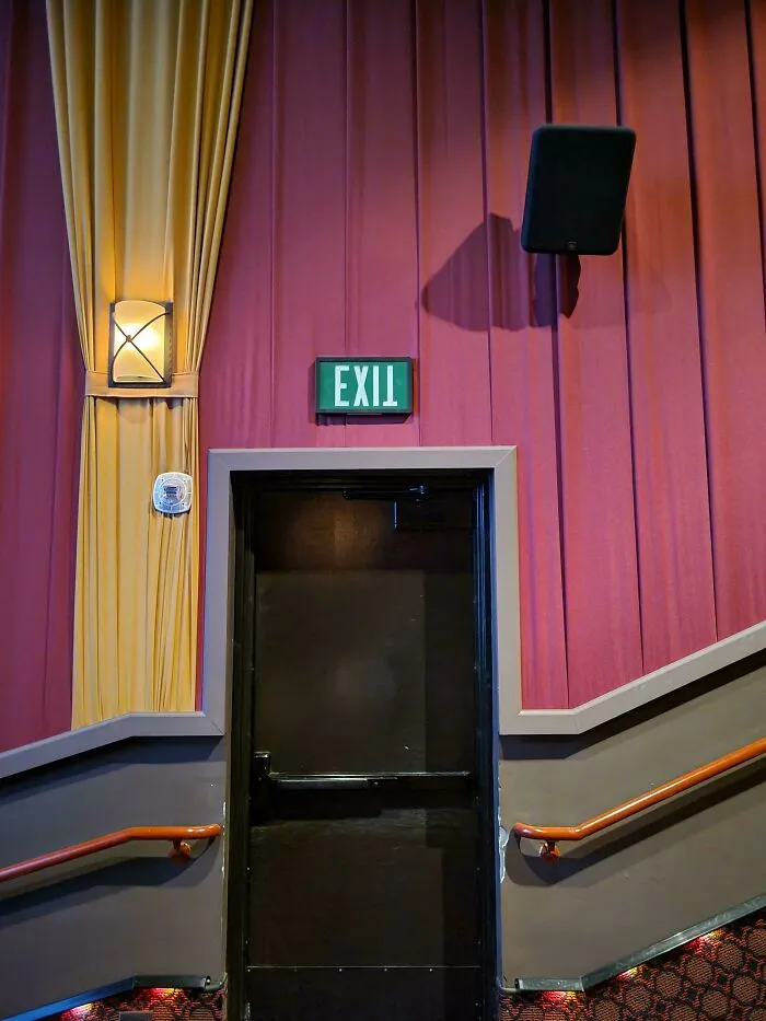 This Exit Sign Has An Upside-Down T