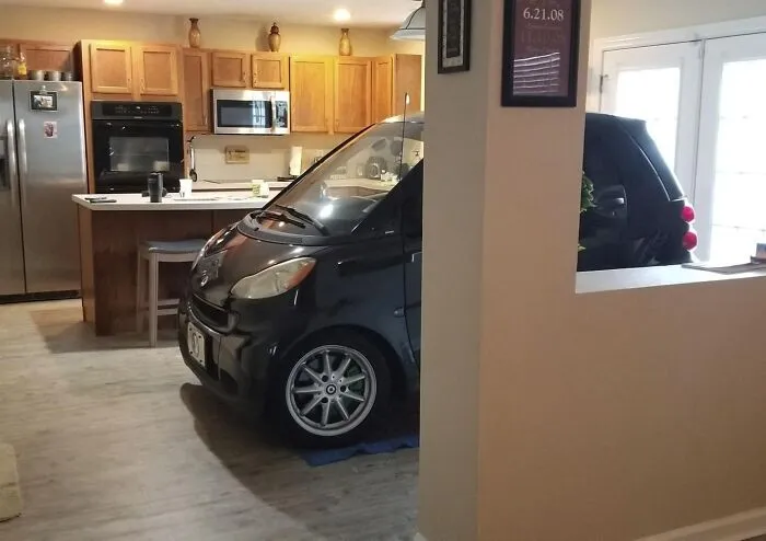 Parked The Car In The House So It’s Safe From Hurricane Dorian. Not Today