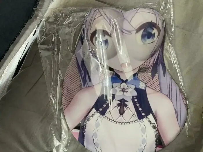 This Anime Girl Mousepad Was Printed Upside Down