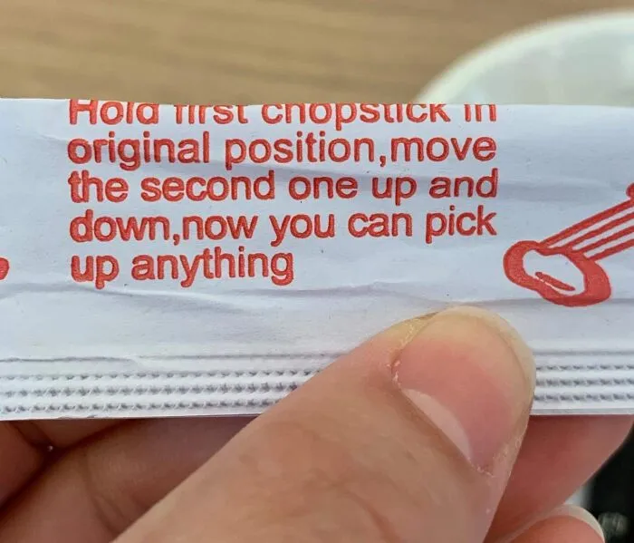 I Feel Really Empowered By These Chopstick Instructions