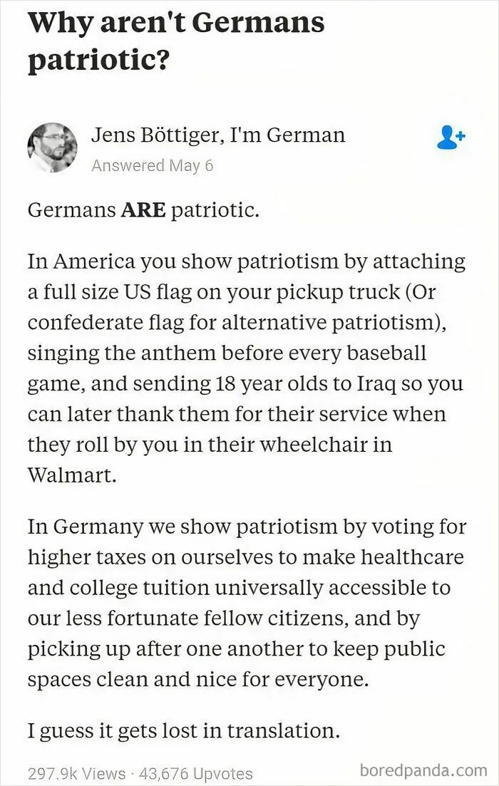Even German Patriotism Is Superior