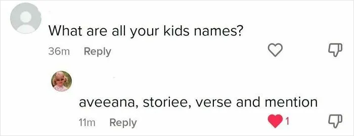 A Mom On TikTok Who Gave Her Kids These Names