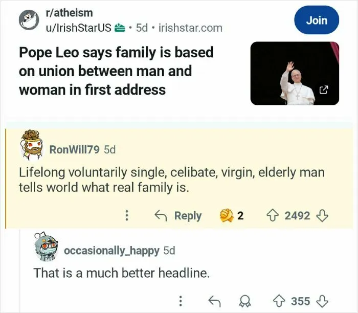 Ended His Papacy Right There