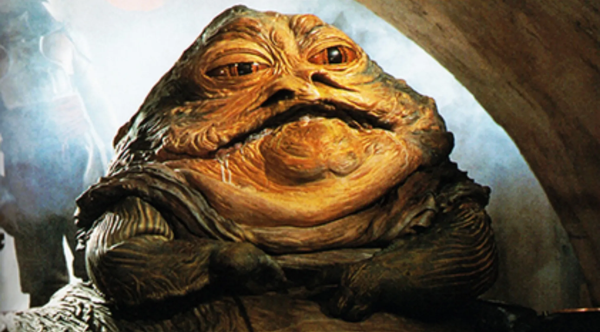 Jabba the Hutt, a powerful '80s and '90s villain crime lord known for luxury, control, and keeping enemies close.