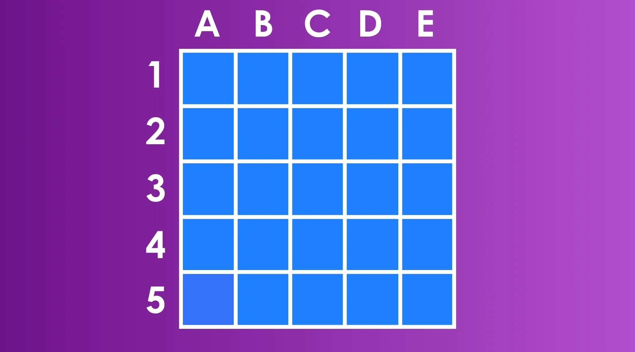 Grid of blue squares with one square in a different shade to find the different shade in the color puzzle.