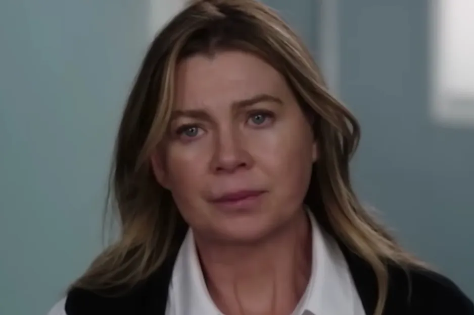 Close-up of a woman with blonde hair in a medical drama scene related to Grey's Anatomy theme.