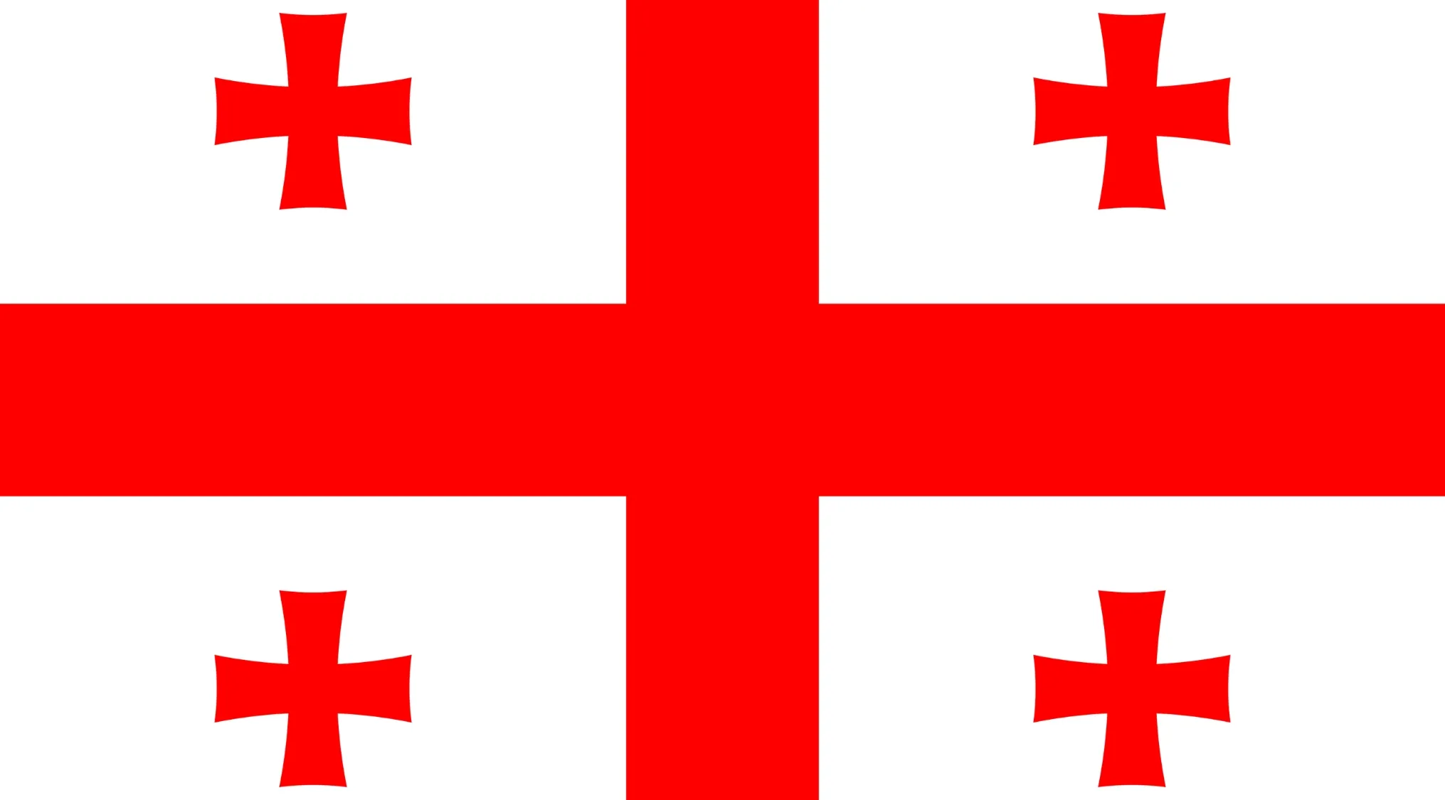Flag featuring a large red cross with four smaller red crosses on a white background for geography challenge guessing countries.