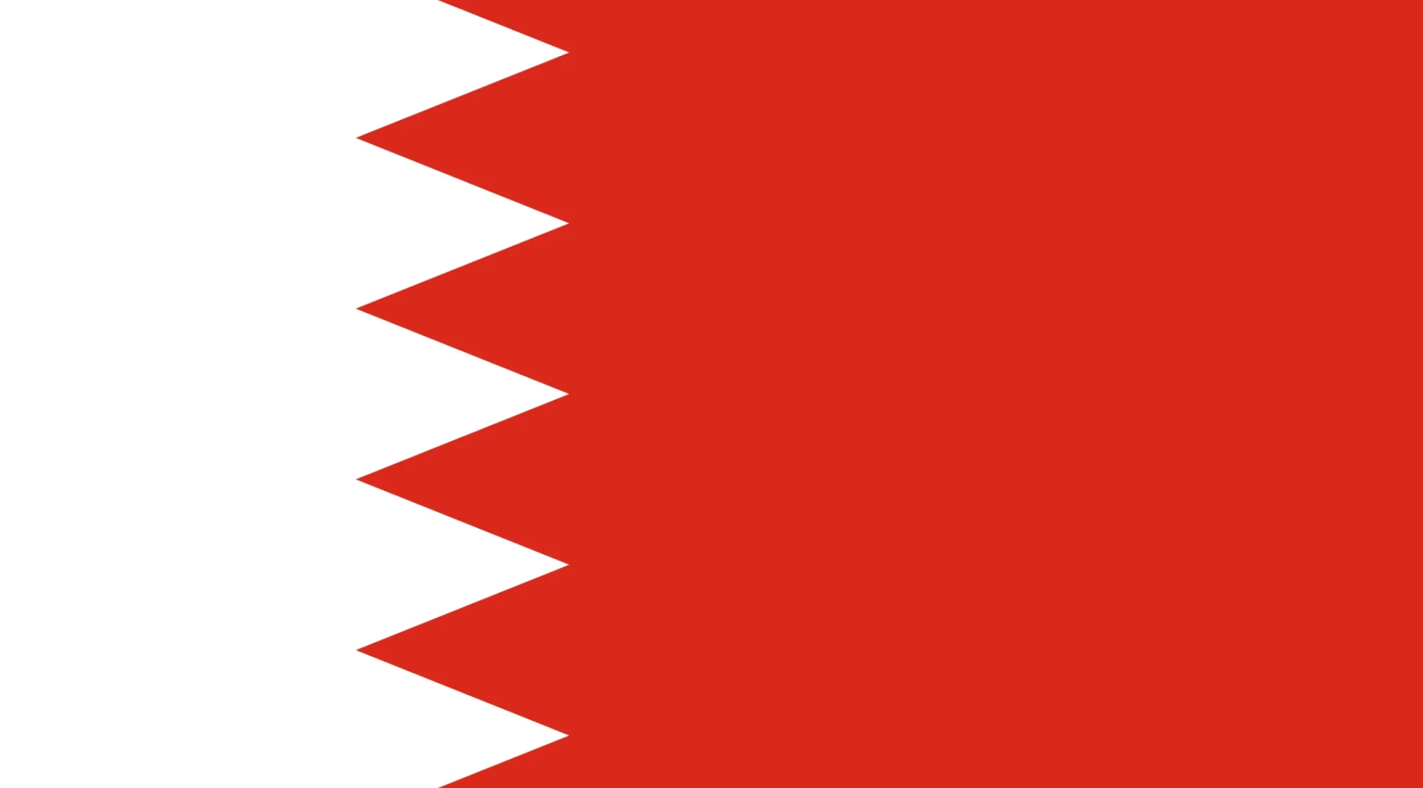 Red and white flag with serrated edges, representing a geography challenge to guess the country from world flags.