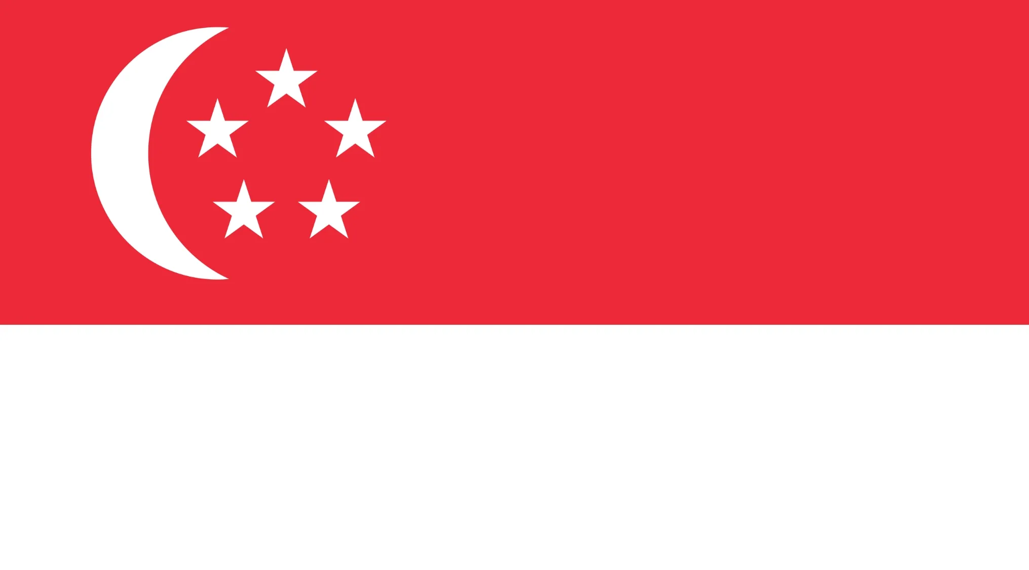 Flag with red upper half, white lower half, crescent moon and five stars, used in geography challenge to guess the country.
