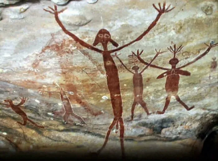 Some Of The World's Oldest Known Rock Art, Up To 40,000 Years Old, From Australia Depicts Stylized Humanoid Figures