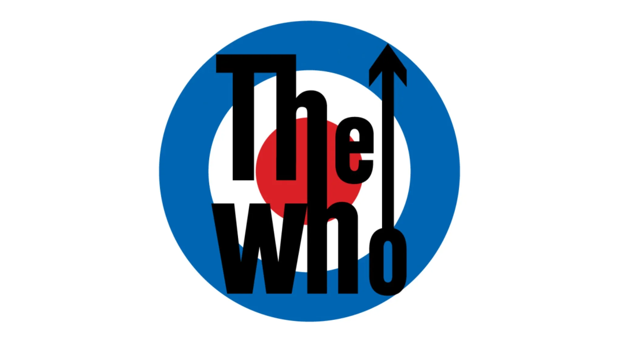 The Who logo featuring an arrow and target design, representing the English rock band formed in London in 1964.