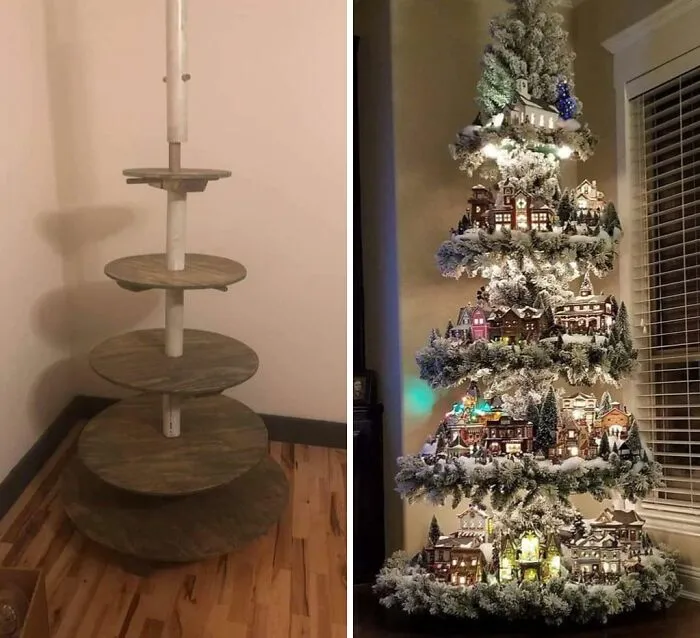 Beautiful Christmas Tree Before And After