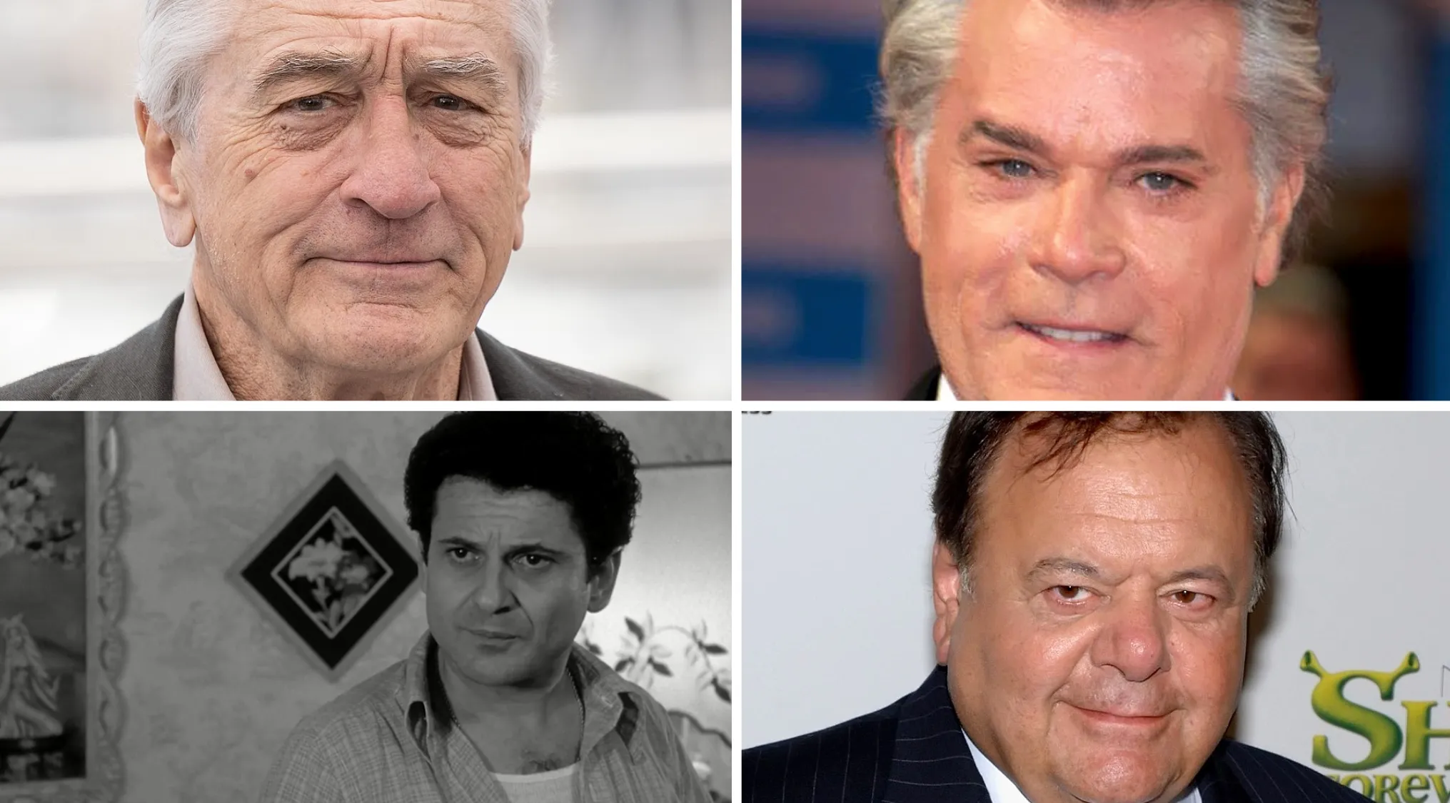 Four male actors portrayed in close-up shots for guess the movie from the cast game part 2 quiz.