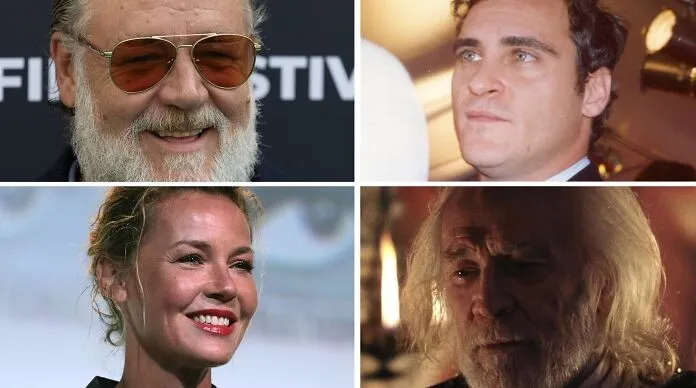 Four actors featured in a cast collage for guess the movie challenge highlighting movie cast connections.