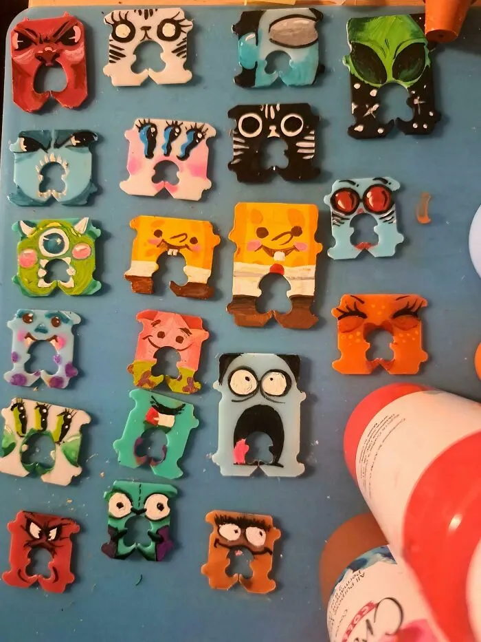 My Wife Painted Some Bread Bag Clip Things