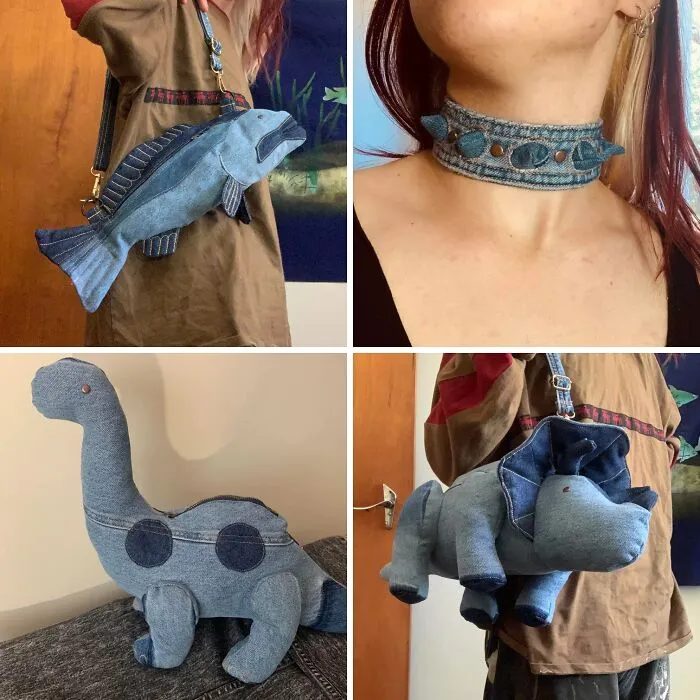 Made A Bunch Of Things From Some Damaged Jeans I Was Given