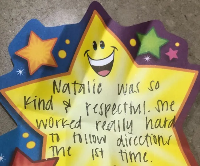 Nat Came Home Today With This Note From Her Teacher