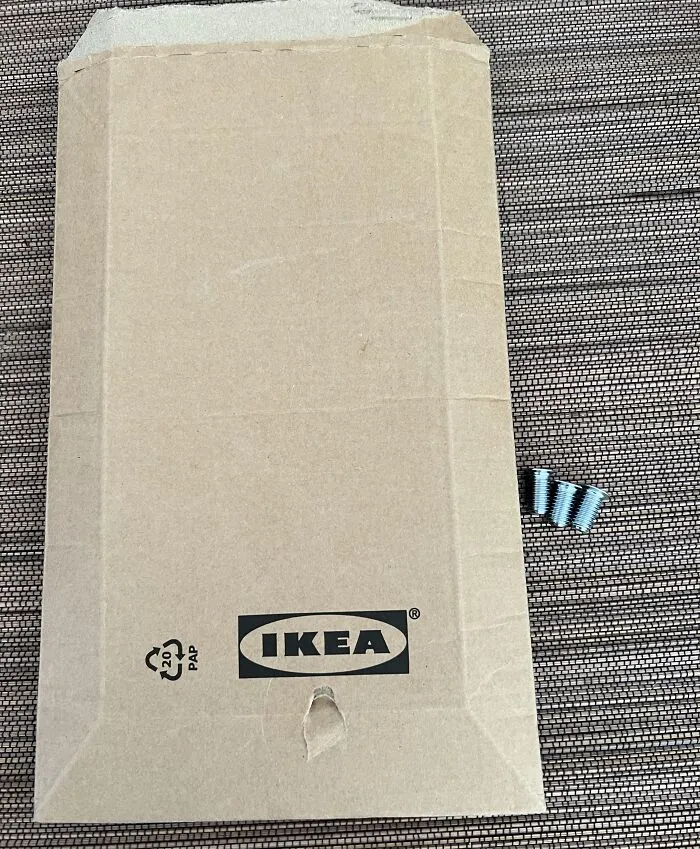 I Ordered 4 Missing Screws From IKEA. I Got 3. There Is A Hole In The Package