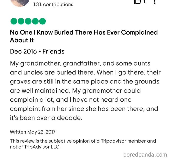 A Review Of A Local Cemetery