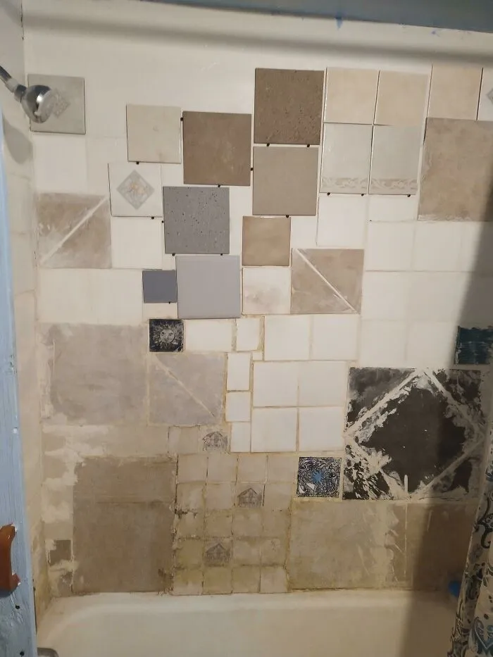 Una ducha chapucera que vi mientras buscaba casa.