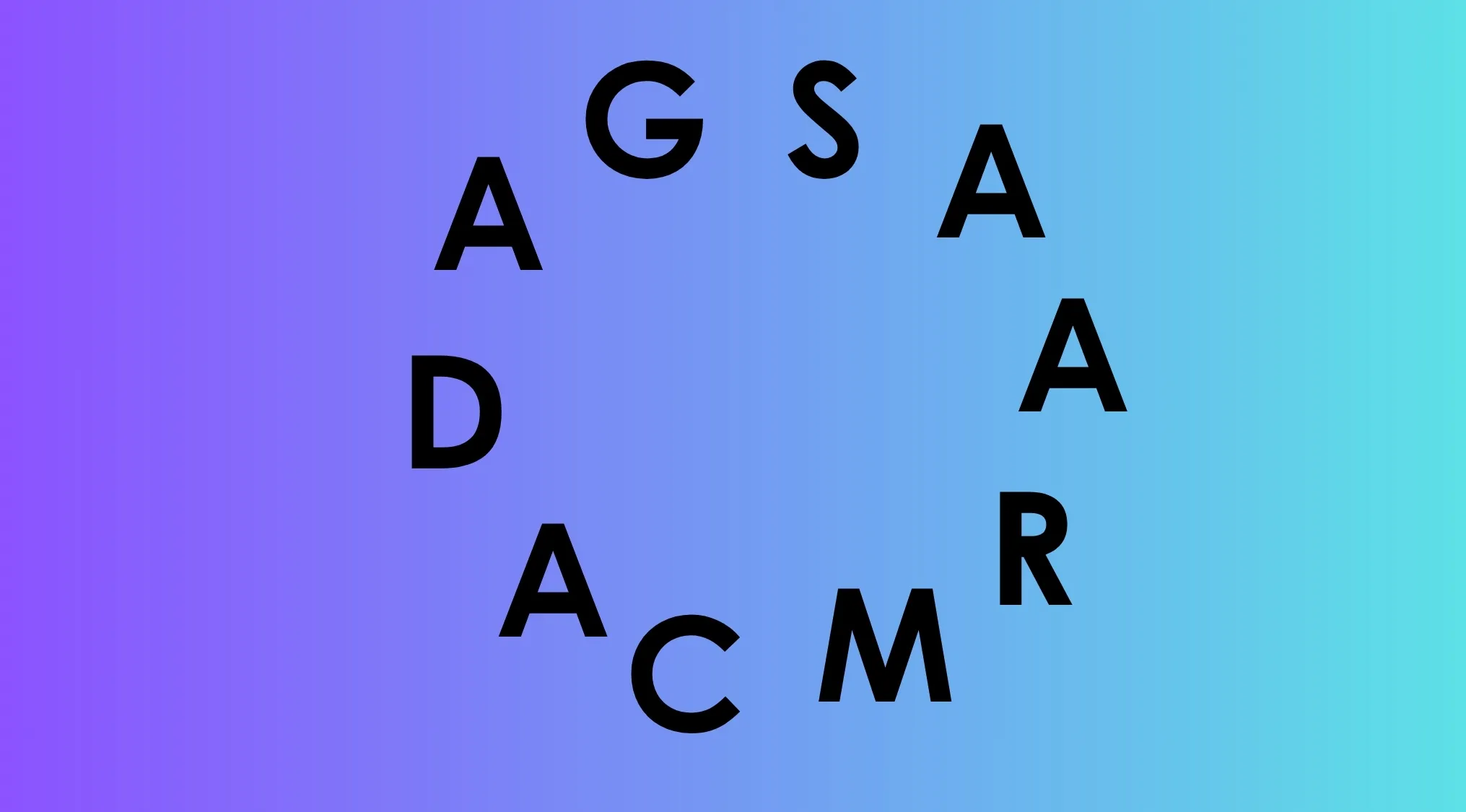 Scrambled letters A, D, A, G, S, A, A, R, M, C on a purple-blue gradient. Guess the country!