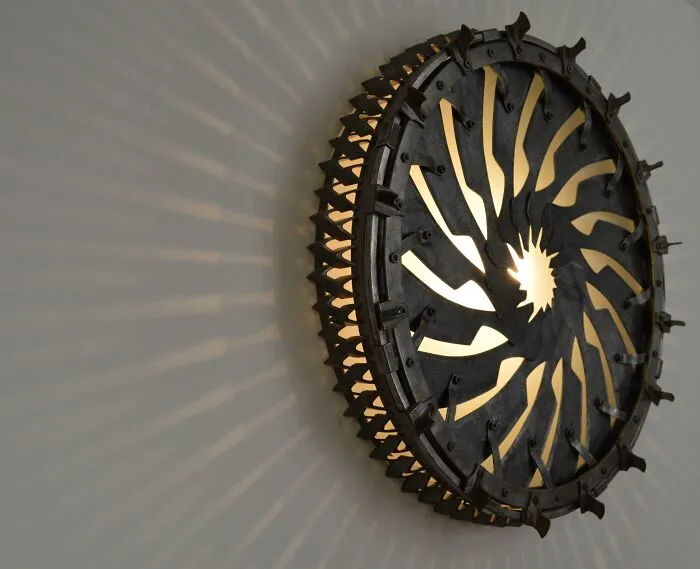 So This Is Interior Wall Light / Sculpture I Made As Final Exam Piece On My Secondary School Of Applied Arts - Blacksmithing