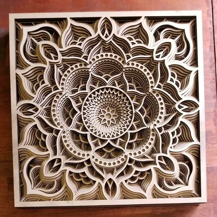 12 Layered Mandala Took Some Hours To Cut, But It Looks Pretty Cool