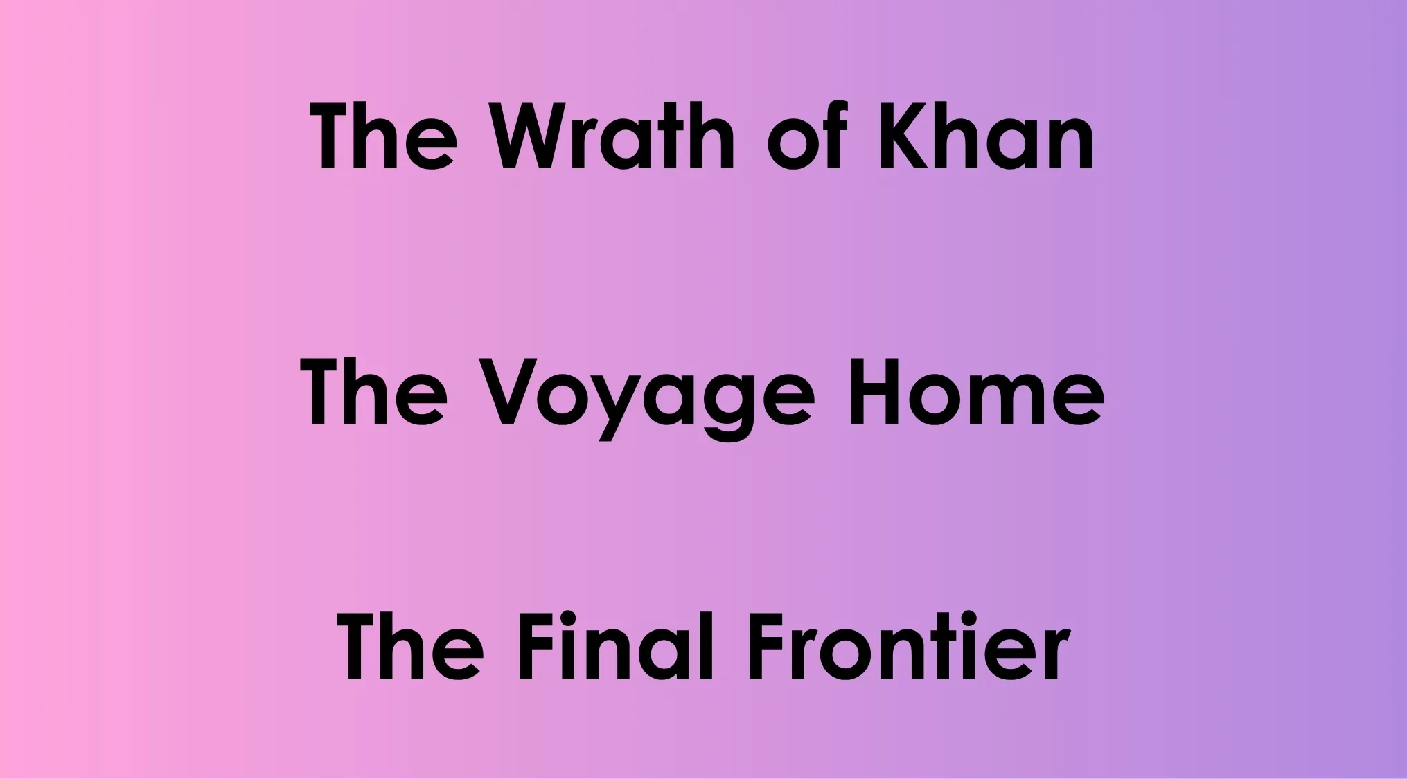 List of film titles to guess the movie franchise name for quiz or game on colorful background.
