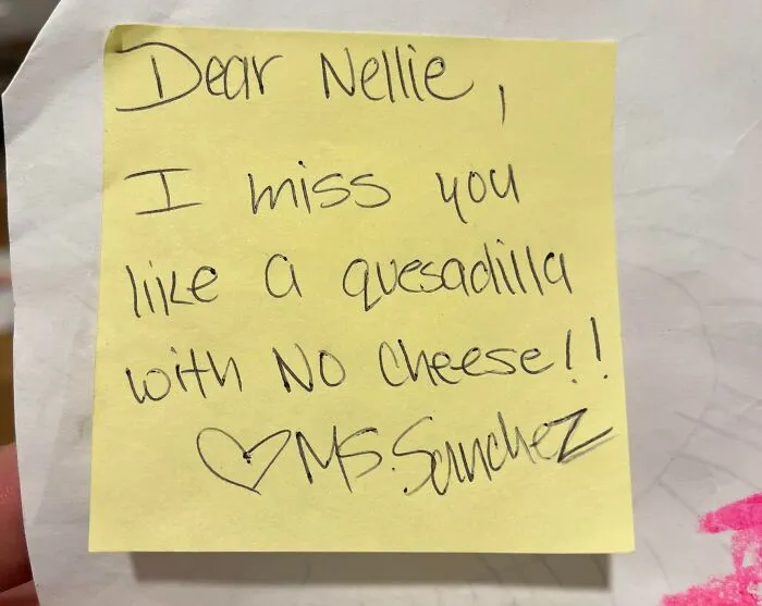 My Daughter's Preschool Teacher Wrote Her A Note When She Was Out Sick For A Day