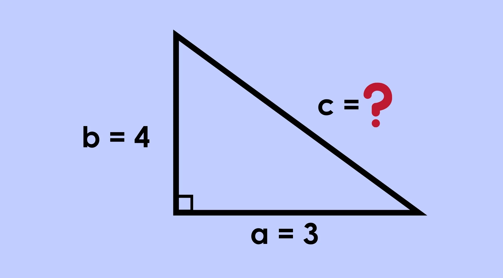 Math Test Grade 10, Question 14: Right triangle with sides a=3.4, b=4.5. Find the length of side c.