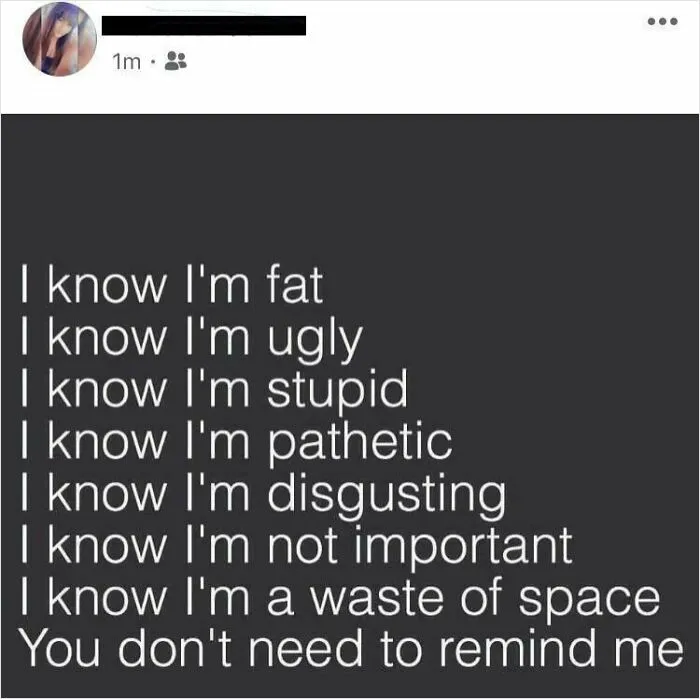 This Chick Always Posts Attention Seeking Things Like This And Soon After Will Post A Filtered Selfie