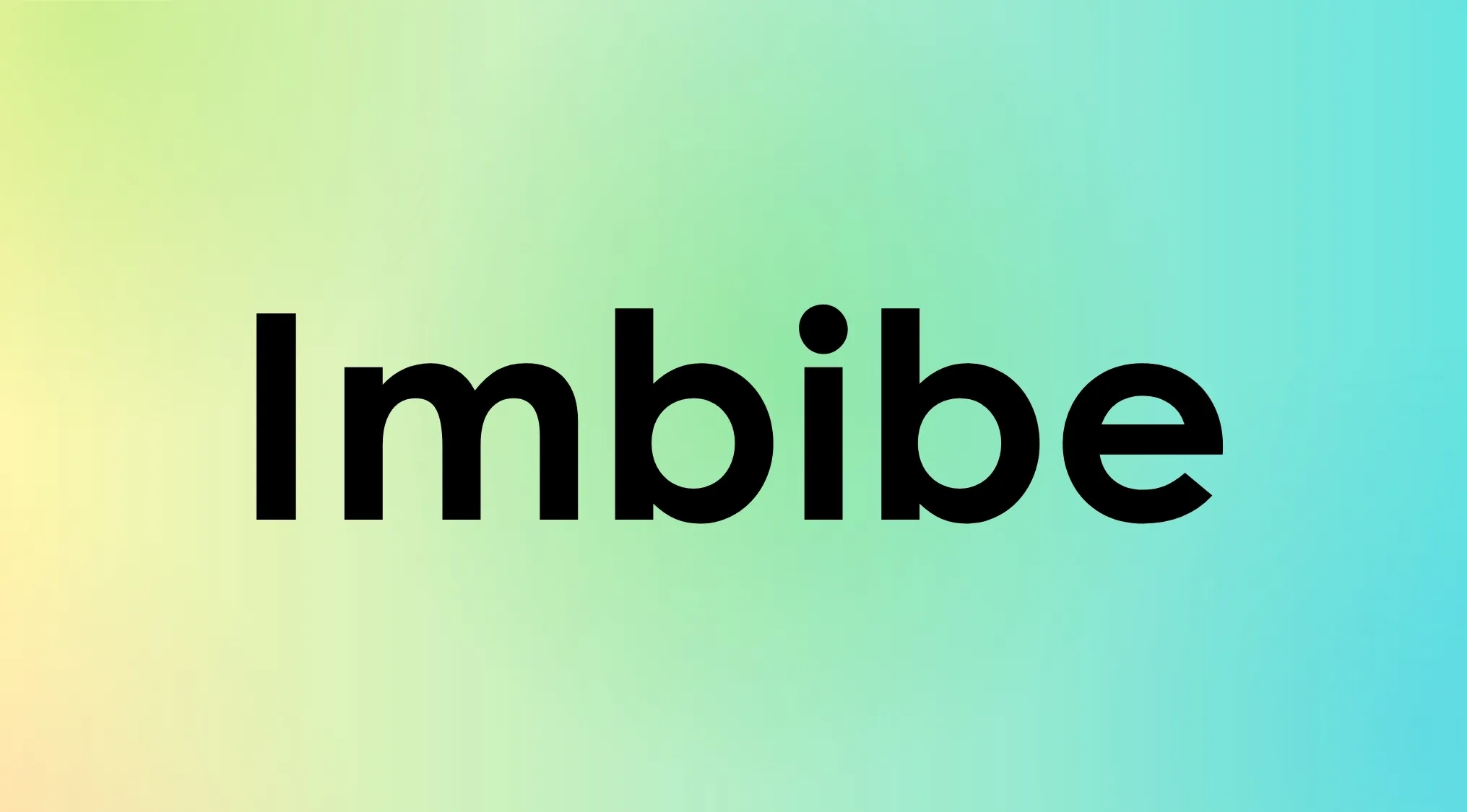 The word Imbibe in bold black text on a pastel gradient background, matching Smart People Words to their meanings.